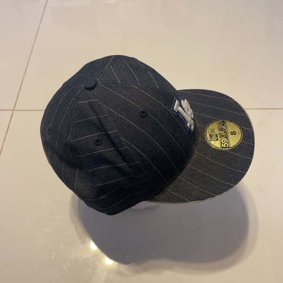 New Era LA Dodgers Pinstripe 59FIFTY Fitted Cap Hat Size 8 (64cm) - Picture 4 of 6